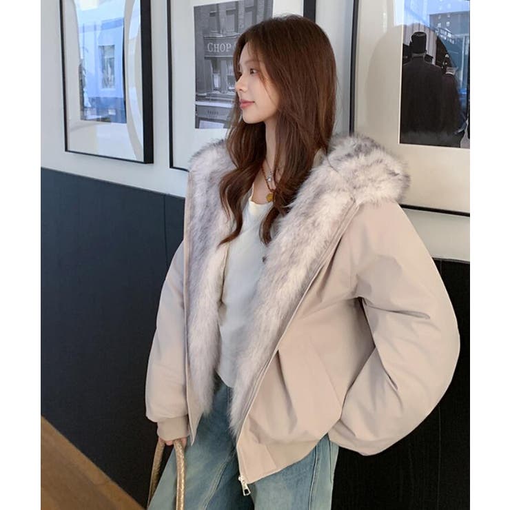 キャットイヤーフード付きファーライニングアウター | Bifrost | 詳細画像10 