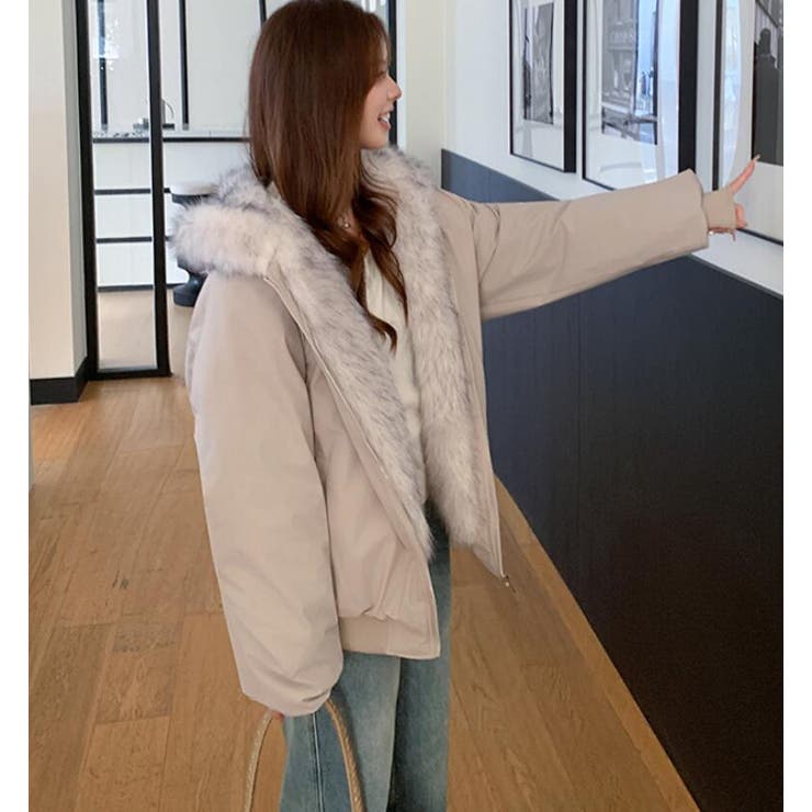 キャットイヤーフード付きファーライニングアウター | Bifrost | 詳細画像12 