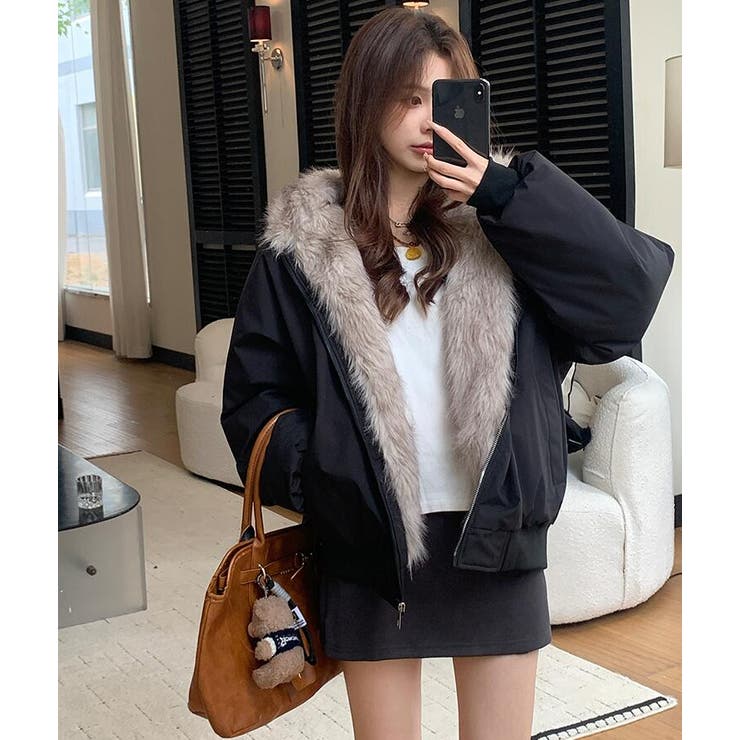 キャットイヤーフード付きファーライニングアウター | Bifrost | 詳細画像18 