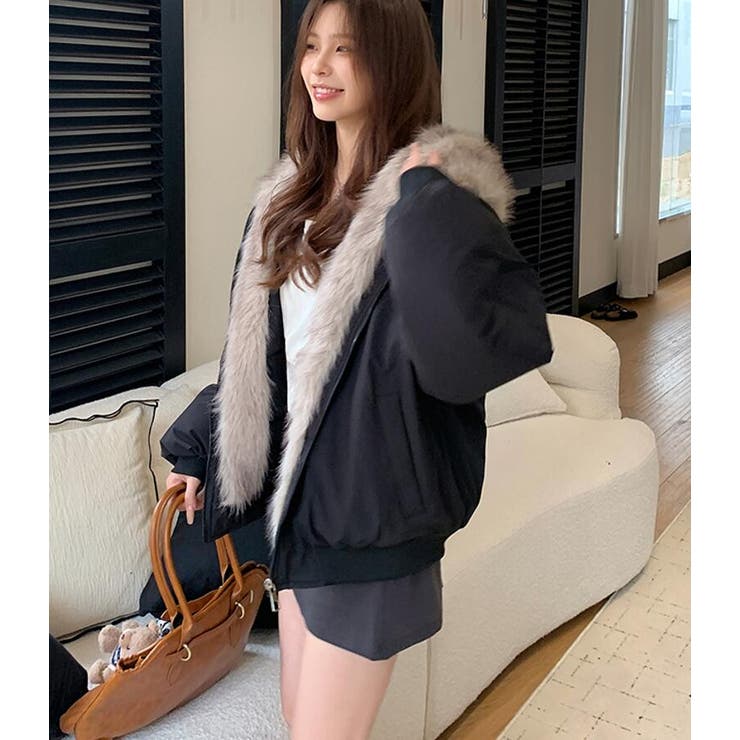 キャットイヤーフード付きファーライニングアウター | Bifrost | 詳細画像19 