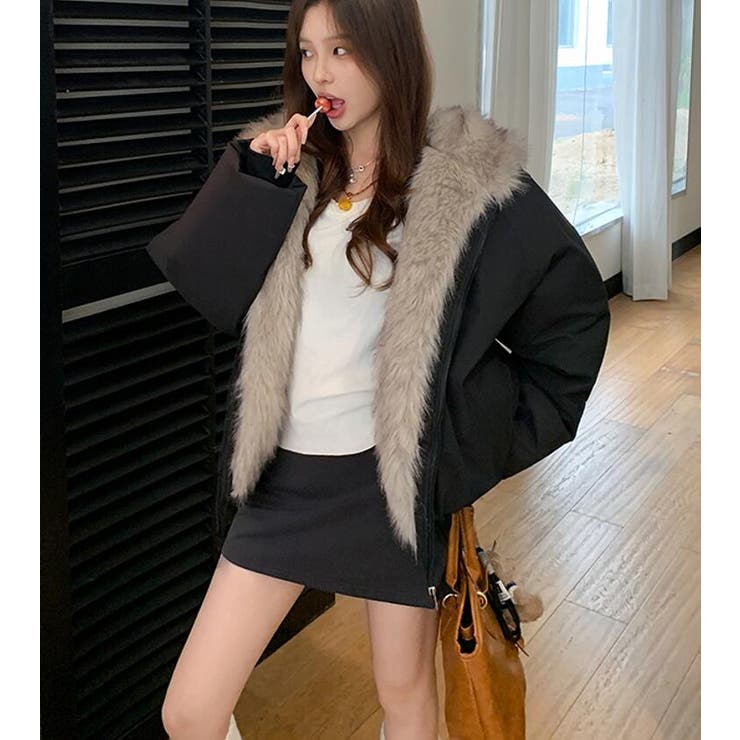 キャットイヤーフード付きファーライニングアウター | Bifrost | 詳細画像22 