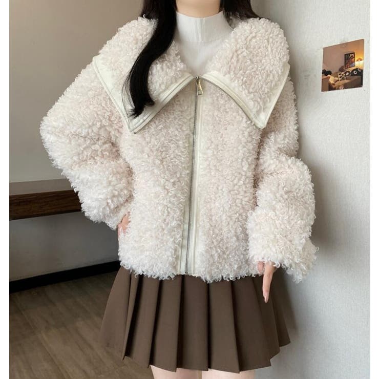 ユニークな大襟デザインカーリーフリースジャケット | Bifrost | 詳細画像19 