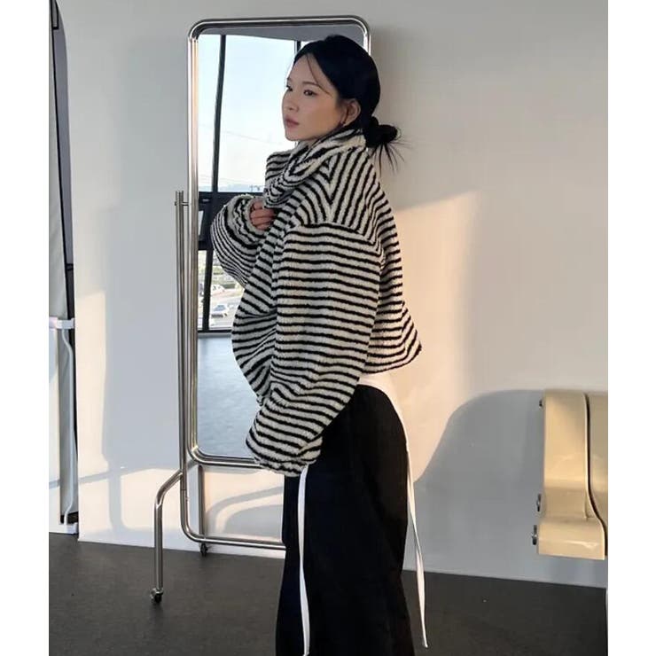 ストライプ柄ハイネックフリースジャケット | Bifrost | 詳細画像7 