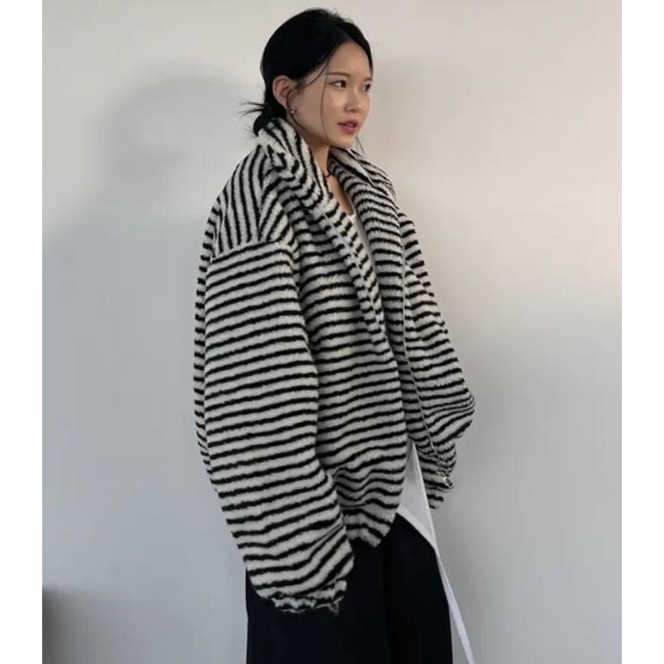 ストライプ柄ハイネックフリースジャケット | Bifrost | 詳細画像10 