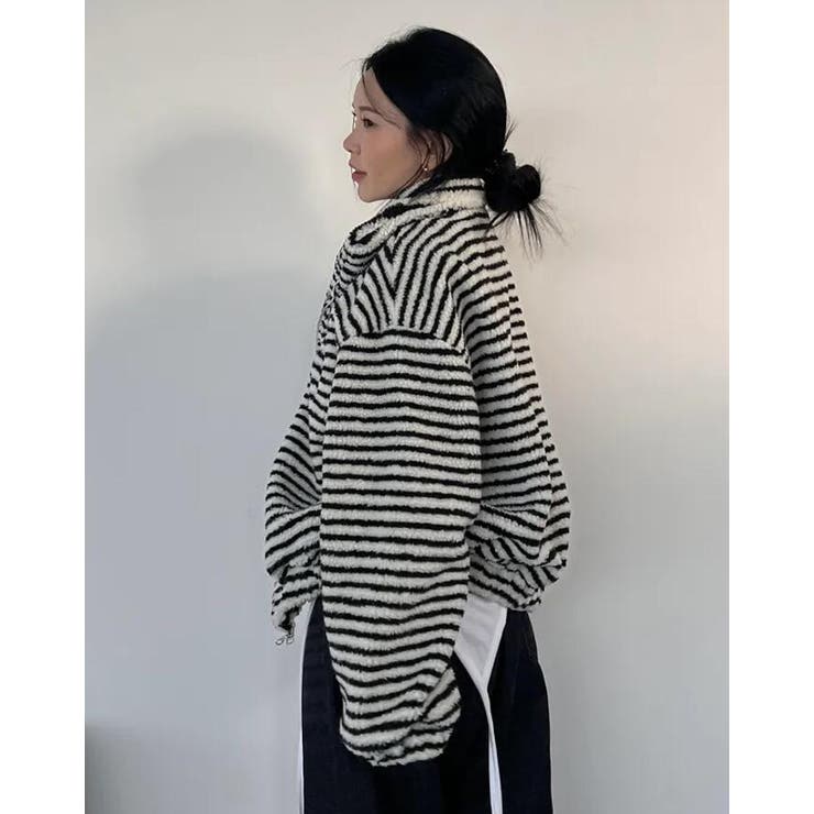 ストライプ柄ハイネックフリースジャケット | Bifrost | 詳細画像13 