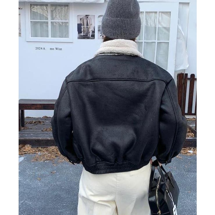 フリースカラーレザージャケット | Bifrost | 詳細画像5 