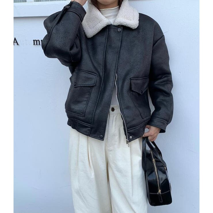 フリースカラーレザージャケット | Bifrost | 詳細画像10 