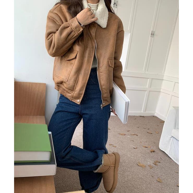 フリースカラーレザージャケット | Bifrost | 詳細画像17 