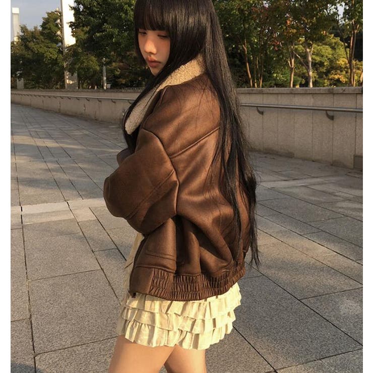 フリースカラーレザージャケット | Bifrost | 詳細画像21 