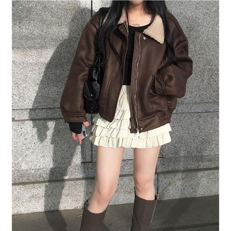 フリースカラーレザージャケット | Bifrost | 詳細画像22 