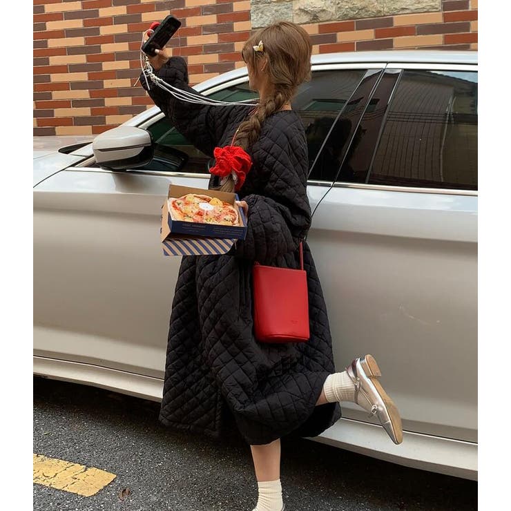 ダイヤ柄バルーンスリーブロングワンピース | Bifrost | 詳細画像13 