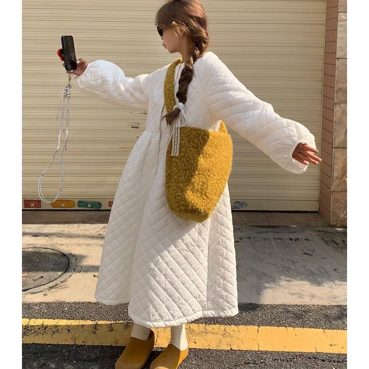 ダイヤ柄バルーンスリーブロングワンピース | Bifrost | 詳細画像19 