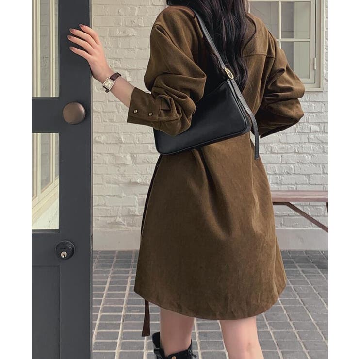 スエードシャツ風ベルト付きワンピース | Bifrost | 詳細画像11 