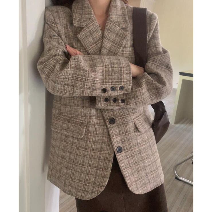 チェック柄オーバーサイズブレザー | Bifrost | 詳細画像2 