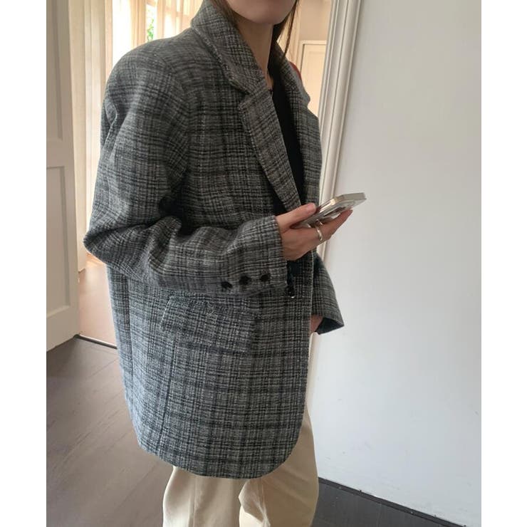 チェック柄オーバーサイズブレザー | Bifrost | 詳細画像9 