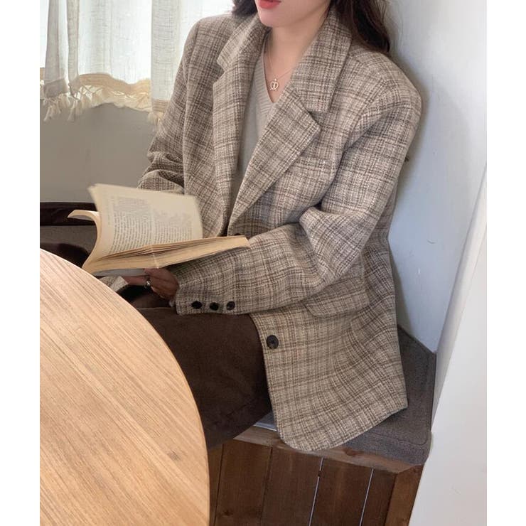 チェック柄オーバーサイズブレザー | Bifrost | 詳細画像17 