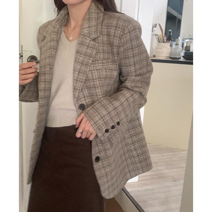 チェック柄オーバーサイズブレザー | Bifrost | 詳細画像22 