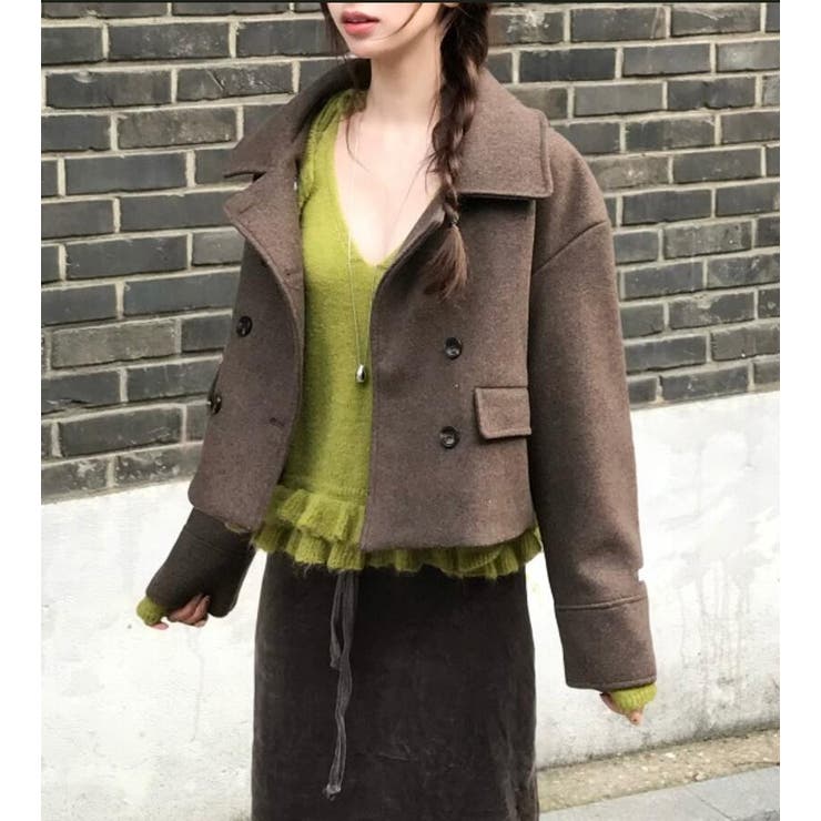 ダブルブレスクルーネックショートコート | Bifrost | 詳細画像3 