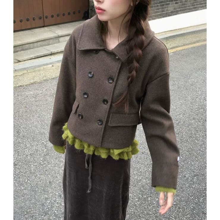 ダブルブレスクルーネックショートコート | Bifrost | 詳細画像4 