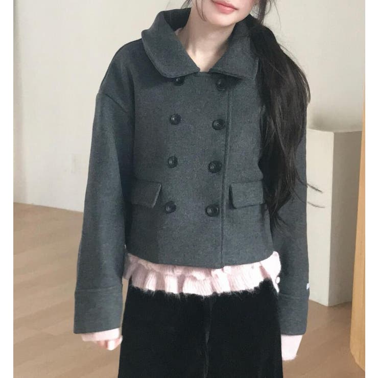 ダブルブレスクルーネックショートコート | Bifrost | 詳細画像9 