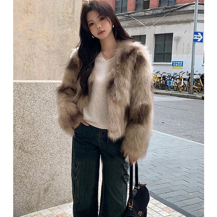 グラデーションファージャケット | Bifrost | 詳細画像7 