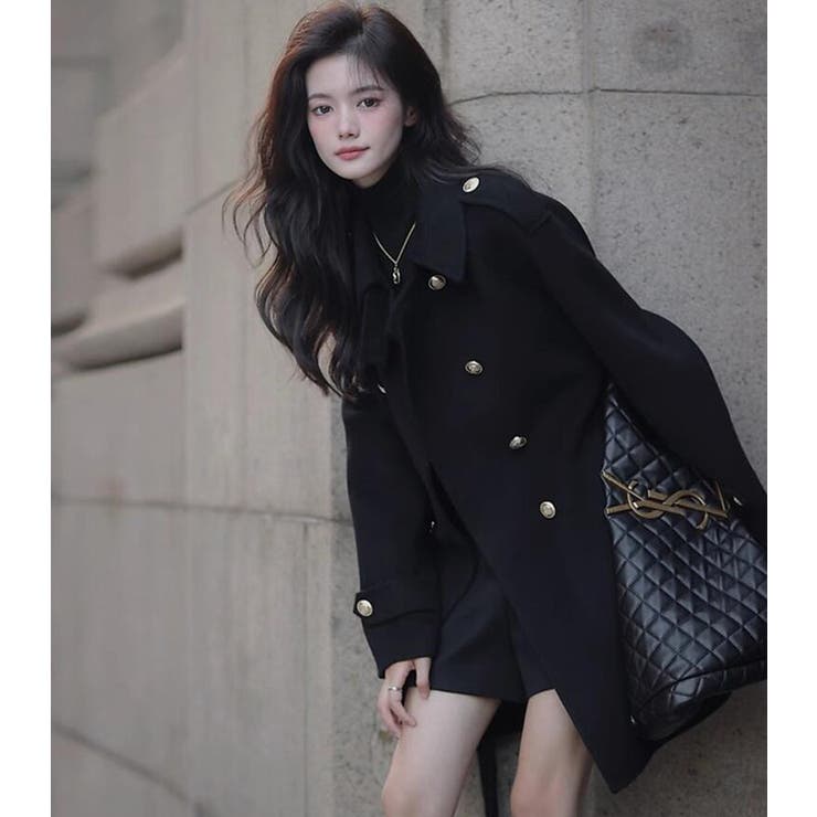 ダブルブレストベルト付きミドルレングスコート | Bifrost | 詳細画像4 