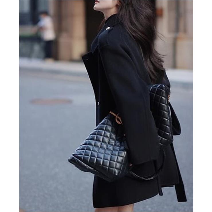 ダブルブレストベルト付きミドルレングスコート | Bifrost | 詳細画像7 