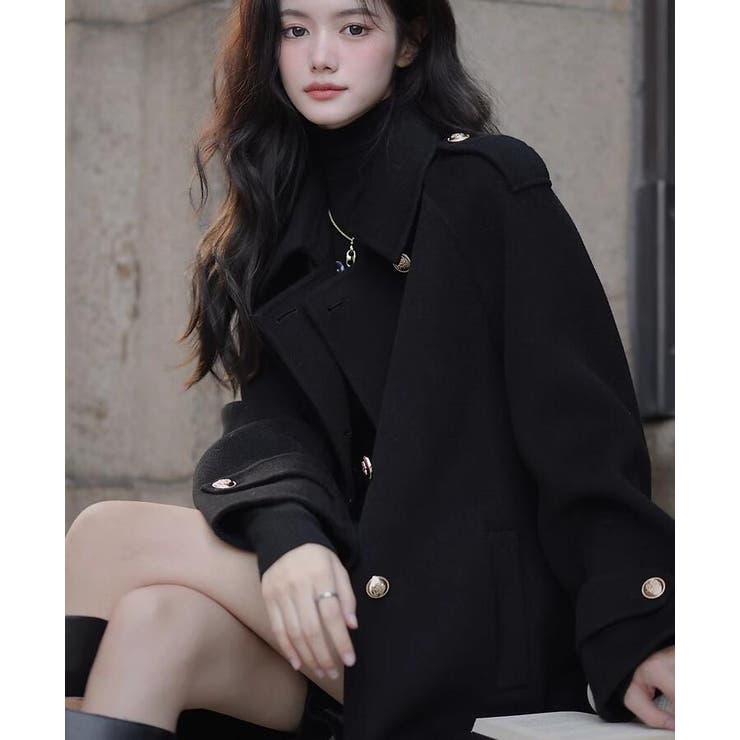 ダブルブレストベルト付きミドルレングスコート | Bifrost | 詳細画像9 