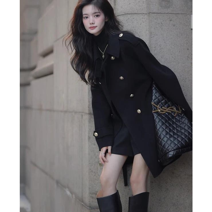 ダブルブレストベルト付きミドルレングスコート | Bifrost | 詳細画像10 