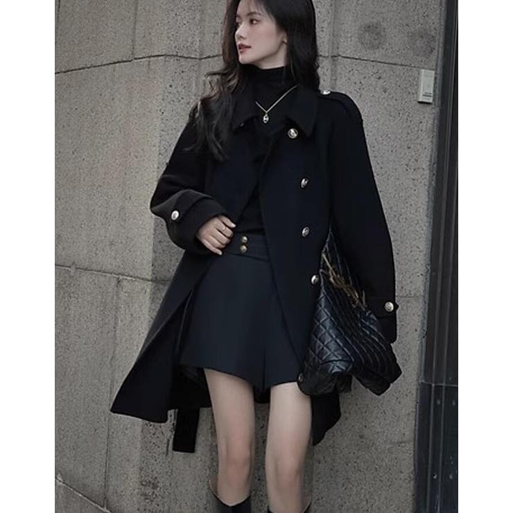 ダブルブレストベルト付きミドルレングスコート | Bifrost | 詳細画像11 