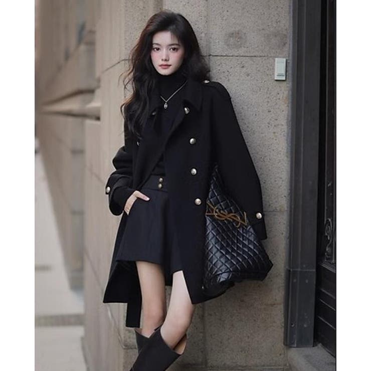 ダブルブレストベルト付きミドルレングスコート | Bifrost | 詳細画像12 