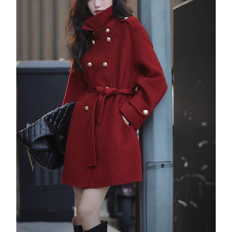 ダブルブレストベルト付きミドルレングスコート | Bifrost | 詳細画像16 