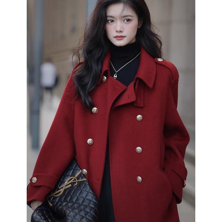 ダブルブレストベルト付きミドルレングスコート | Bifrost | 詳細画像18 