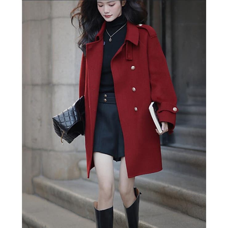 ダブルブレストベルト付きミドルレングスコート | Bifrost | 詳細画像20 