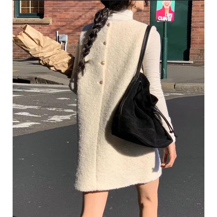 背面ボタンデザイン ベストワンピース | Bifrost | 詳細画像1 