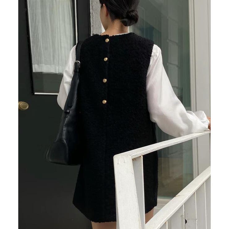 背面ボタンデザイン ベストワンピース | Bifrost | 詳細画像4 