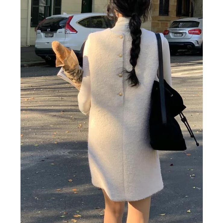 背面ボタンデザイン ベストワンピース | Bifrost | 詳細画像6 