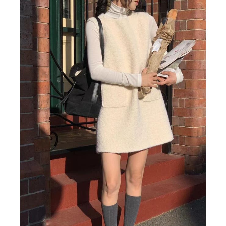 背面ボタンデザイン ベストワンピース | Bifrost | 詳細画像12 