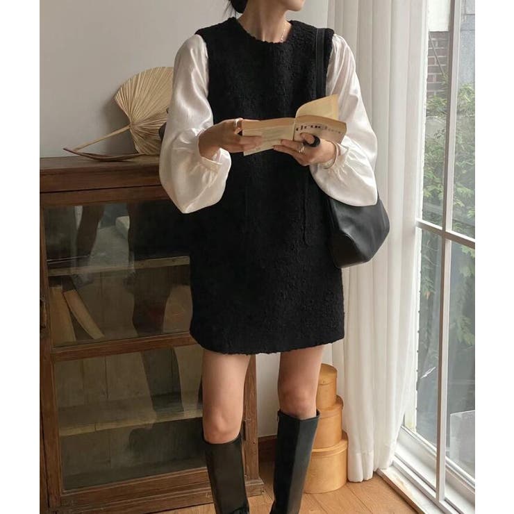 背面ボタンデザイン ベストワンピース | Bifrost | 詳細画像14 