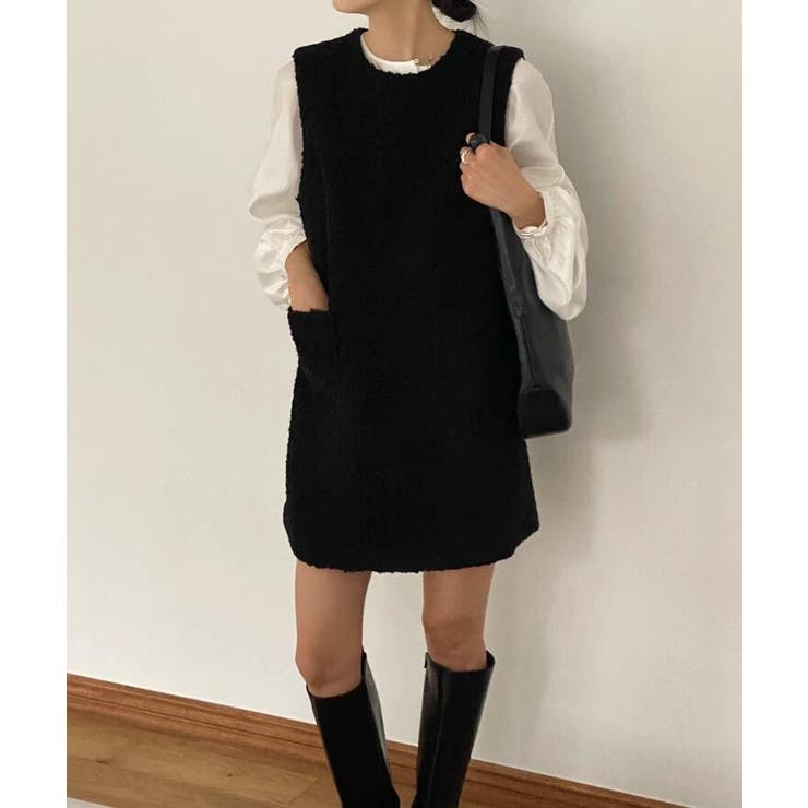 背面ボタンデザイン ベストワンピース | Bifrost | 詳細画像15 