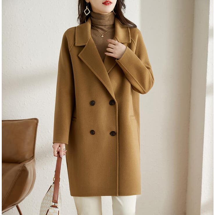 ヘリンボーン柄 ダブルブレストコート | Bifrost | 詳細画像2 