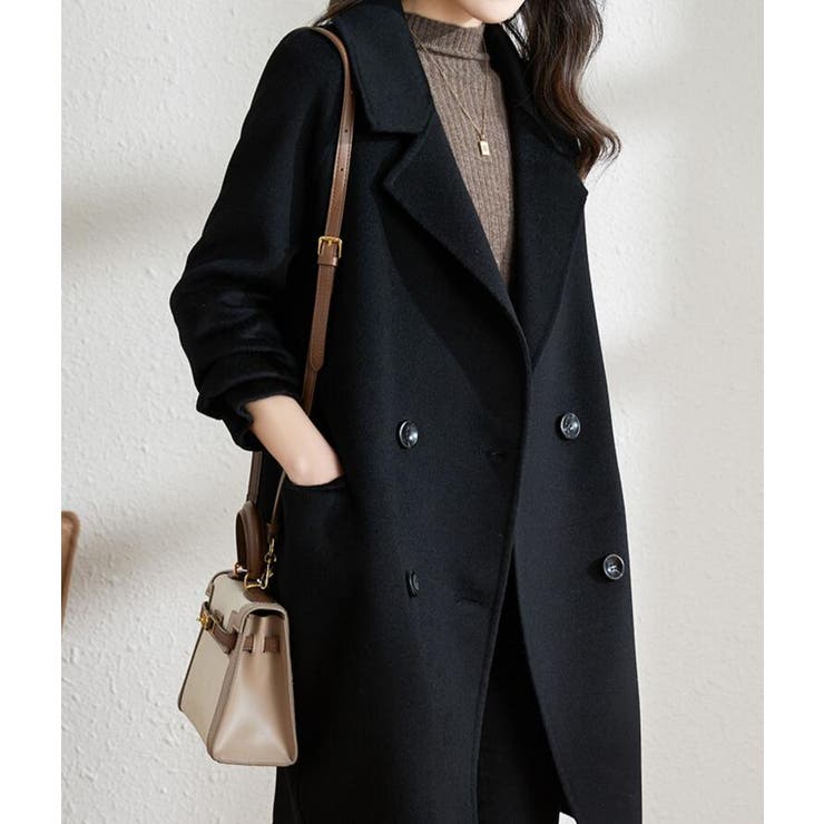 ヘリンボーン柄 ダブルブレストコート | Bifrost | 詳細画像6 