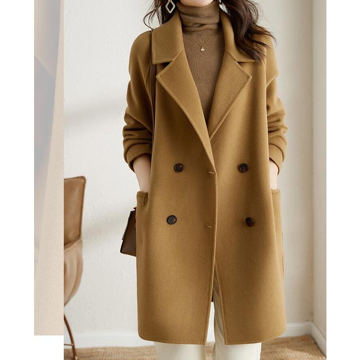 ヘリンボーン柄 ダブルブレストコート | Bifrost | 詳細画像7 