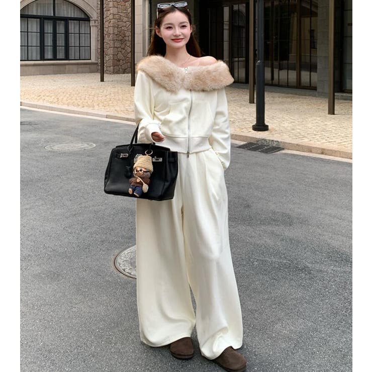 ファーカラー オフショルダー ジップアップ | Bifrost | 詳細画像2 