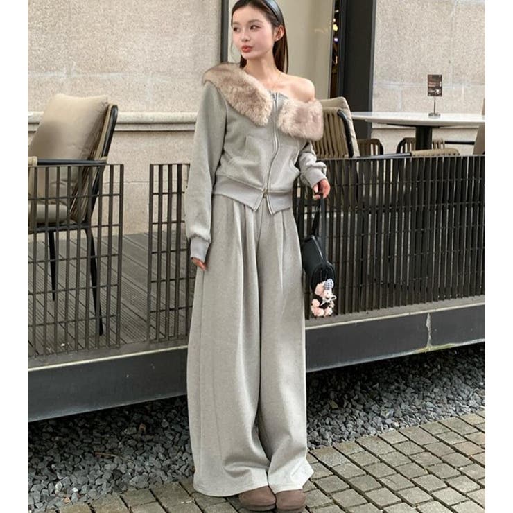 ファーカラー オフショルダー ジップアップ | Bifrost | 詳細画像5 