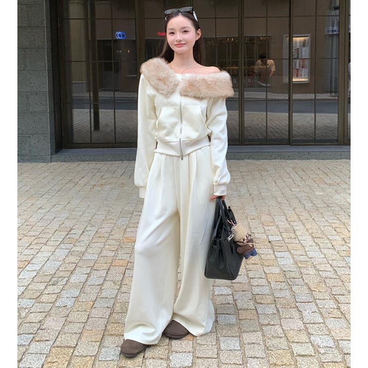 ファーカラー オフショルダー ジップアップ | Bifrost | 詳細画像6 