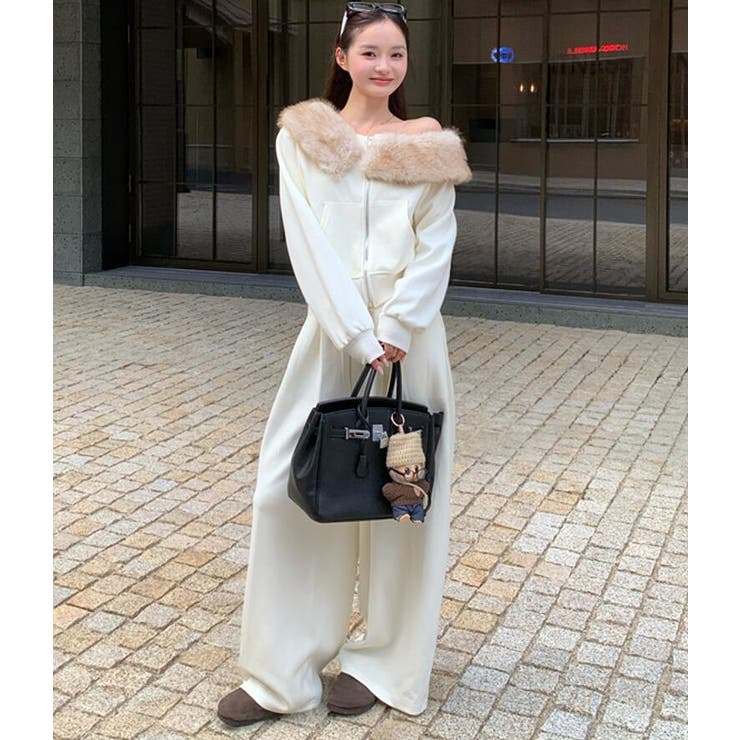 ファーカラー オフショルダー ジップアップ | Bifrost | 詳細画像7 