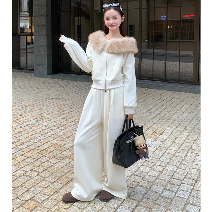 ファーカラー オフショルダー ジップアップ | Bifrost | 詳細画像8 