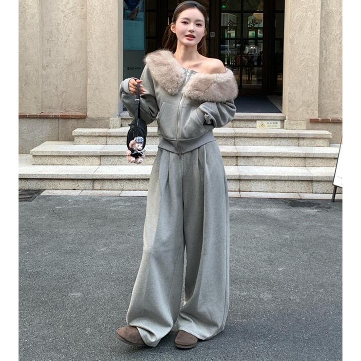 ファーカラー オフショルダー ジップアップ | Bifrost | 詳細画像12 