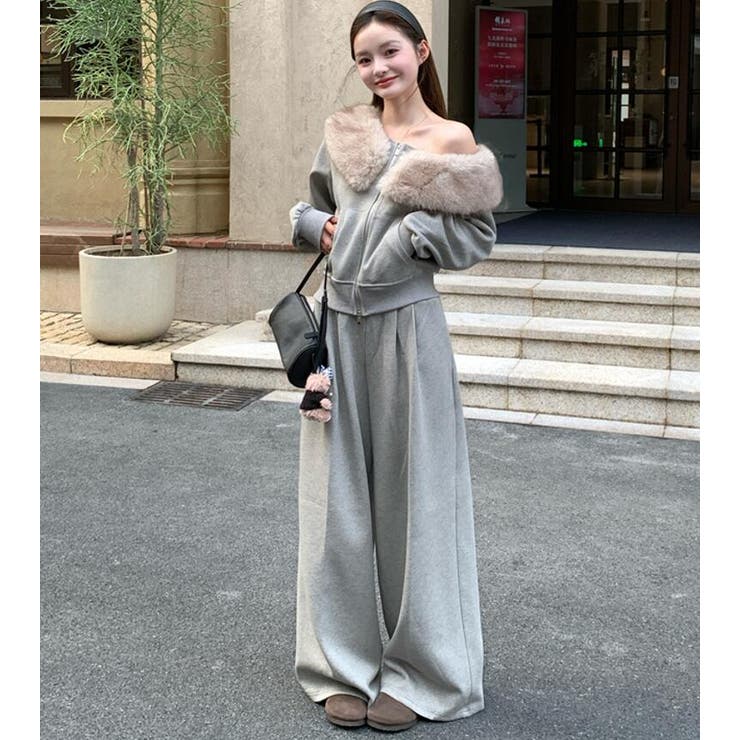 ファーカラー オフショルダー ジップアップ | Bifrost | 詳細画像14 